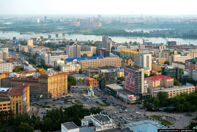 Новосибирск с вертолёта 2016