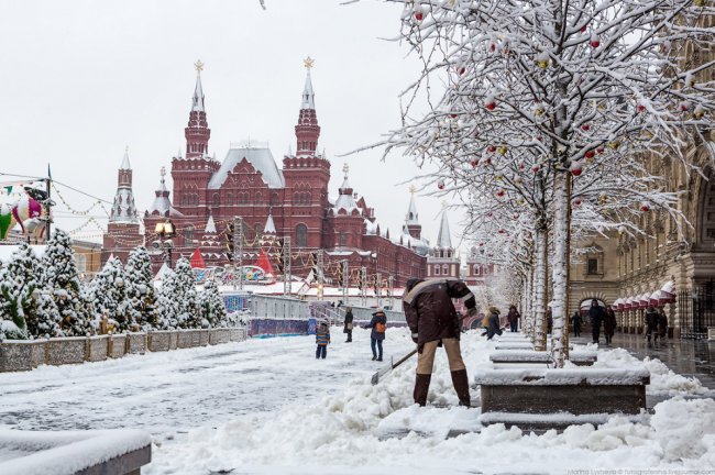 Прогулка по Москве после снегопада