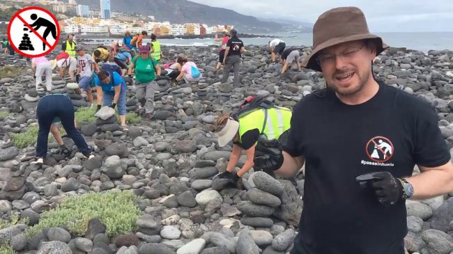 Местные жители и власти сопротивляются традициям возведения каменных башенок на пляжах Тенерифе