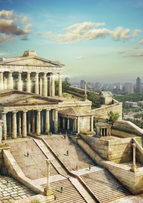 Как выглядели бы древние строения прошлого, сохранись они до XXI века в первозданном виде (10 фото)